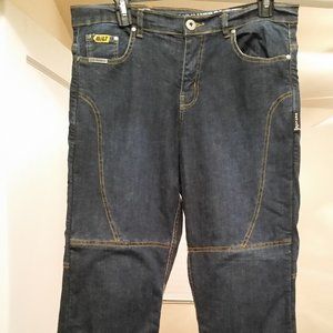 Womens motorcycle blue jeans riding pants